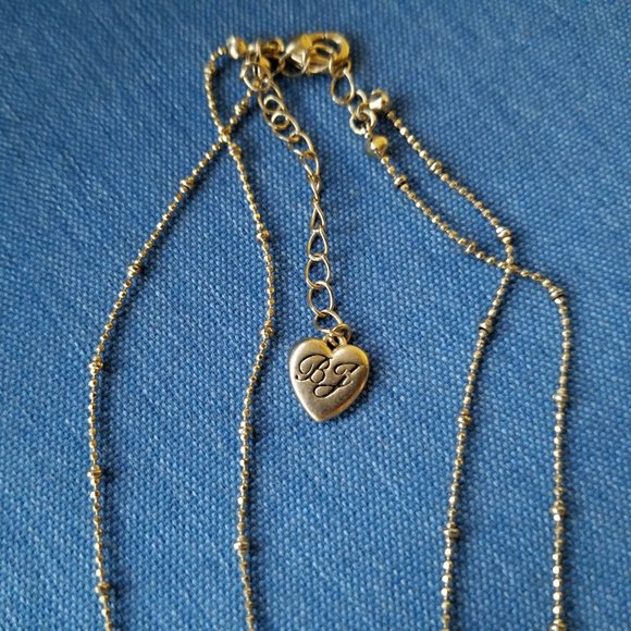♱🤎Betsey Johnson Double Chain Heart & Cross Necklace - EPC🤎♱ - Picture 5 of 9